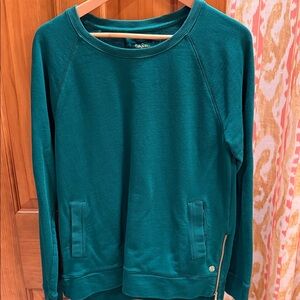 Lilly Pulitzer Dark Green Side Zip Sweatshirt